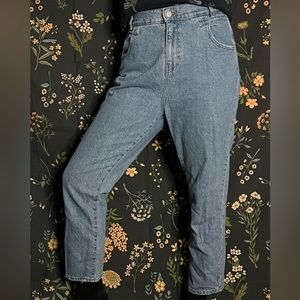 Pacsun High Waisted Mom Jeans Cropped Ankle Relaxed Fit Denim Pants